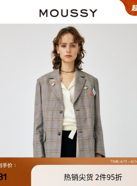 MOUSSY 春季休闲通勤可调节腰带西装外套女010GAS30-5200