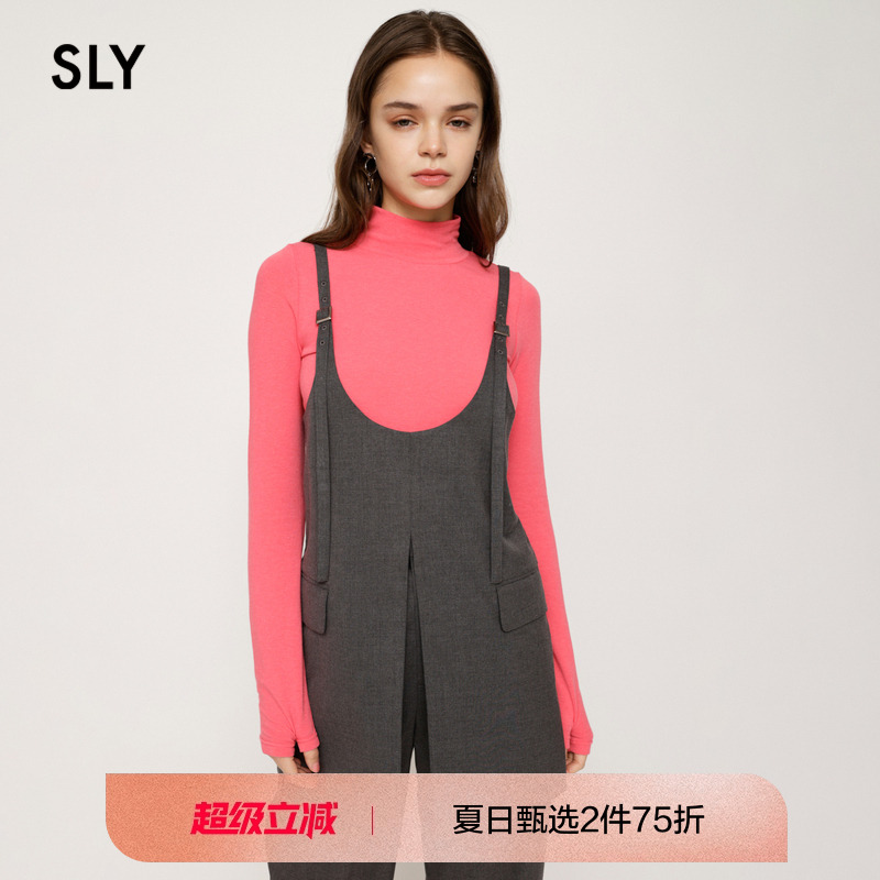 SLY 2023春夏新品休闲深开叉气质背心吊带马甲女030GSY