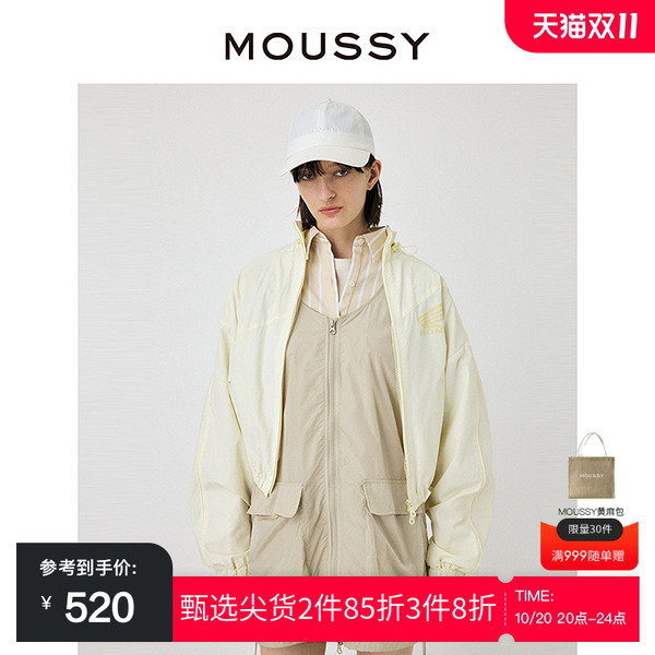 MOUSSY山系户外风拼色夹克外套