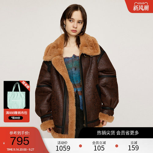 SLY 春季机车风大翻领夹克外套030HAY30-1411