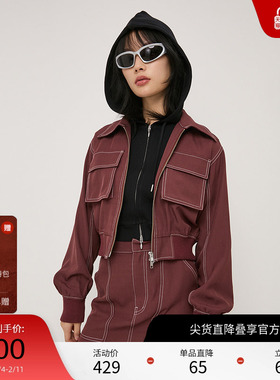 SLY2024冬季新品工装风两件套夹克外套半身裙030HAR33-3171