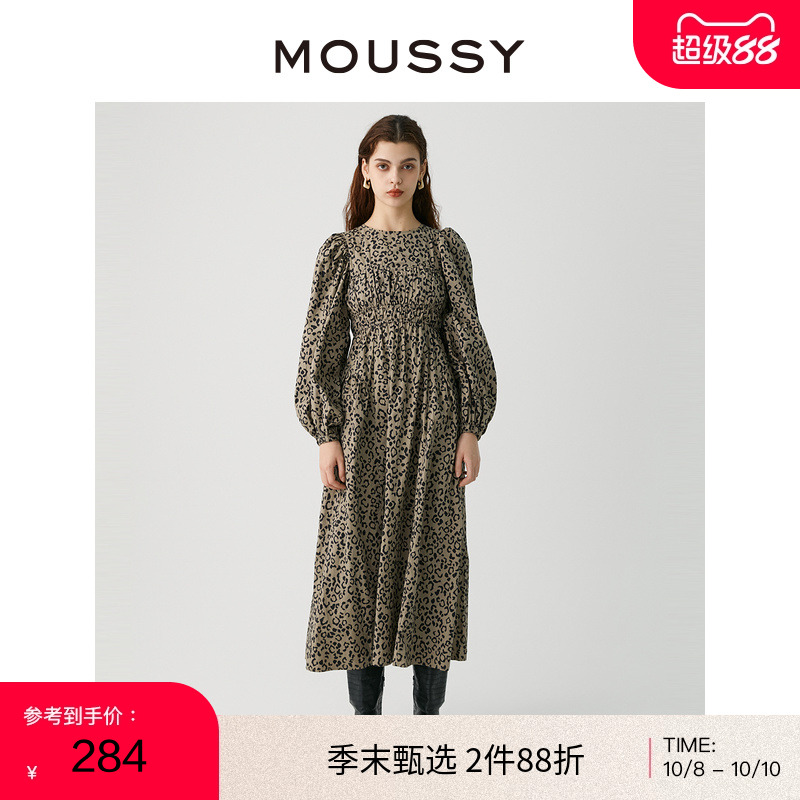 moussy法式优雅浪漫主义连衣裙