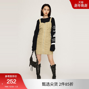 1331 辣妹风重工褶皱吊带连衣裙女030HAZ33 SLY冬季 新品