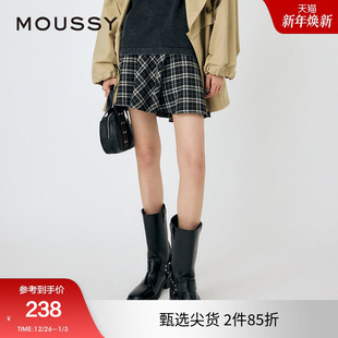 复古风blokette格纹半身裙010HAS31 moussy 美式 新品 1601 秋季