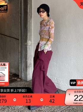 SLY MINORI MURATA联名系列中性松紧腰头辣妹工装裤030GAY01-1420
