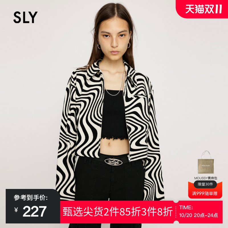 sly复古感灯芯绒短款夹克外套
