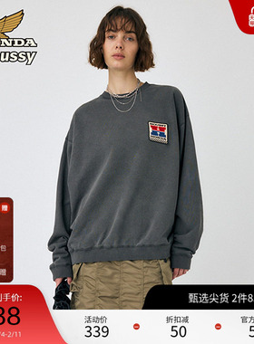 moussy x HONDA冬季新品美式LOGO贴布圆领卫衣010HAL01-7361