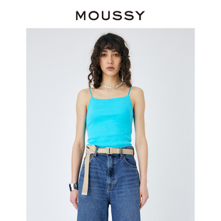 女010GSS80 MOUSSY 针织吊带衫 U型领带胸垫修身 春夏新品