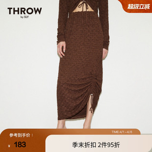 夏季 THROW系列 SLY 3870 肌理感开叉半身裙030GS081