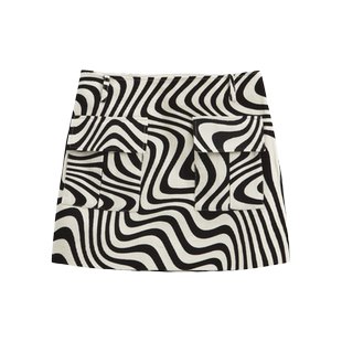 SLY 春季复古工装风口袋短款半身裙包臀裙030GAM31-3660