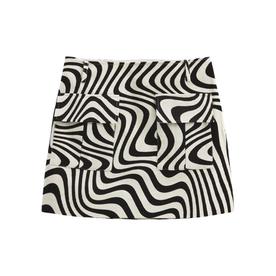 sly复古工装风口袋短款包臀裙