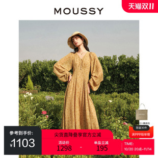 南法度假风碎花气质浪漫连衣裙028ISX33 新款 3711 夏季 moussy