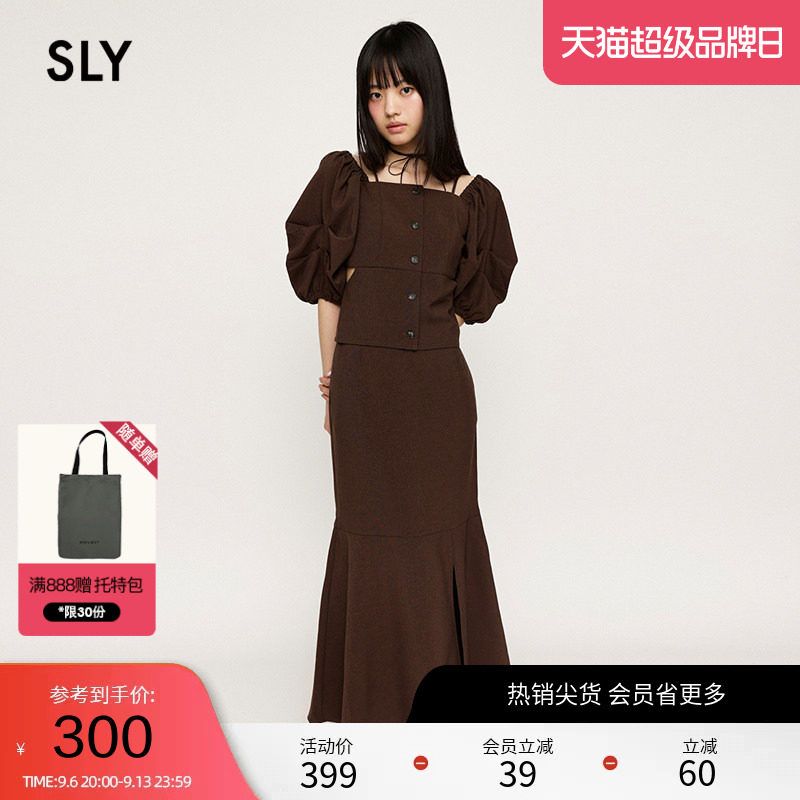 SLY复古风多穿两件套衬衫连衣裙图片