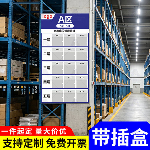 仓库库位管理看板多层置物架分类检索栏货架库存定位盘点记录表