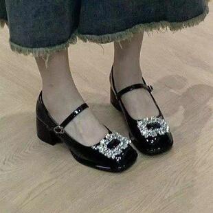 配裙子女晚晚风温柔鞋 百搭高跟玛丽珍鞋 春季 时尚 2027新款 气质单鞋