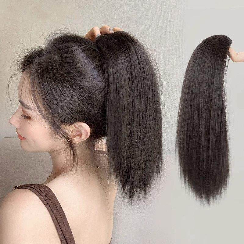 假发马尾女短发高马尾抓夹式仿真发气质直发假马尾蓬松高扎假礼物