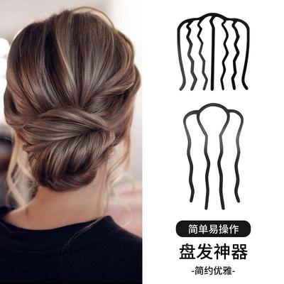 懒人盘发神器发簪金属盘发丸子头发插隐形倒插职业造型插梳头饰女
