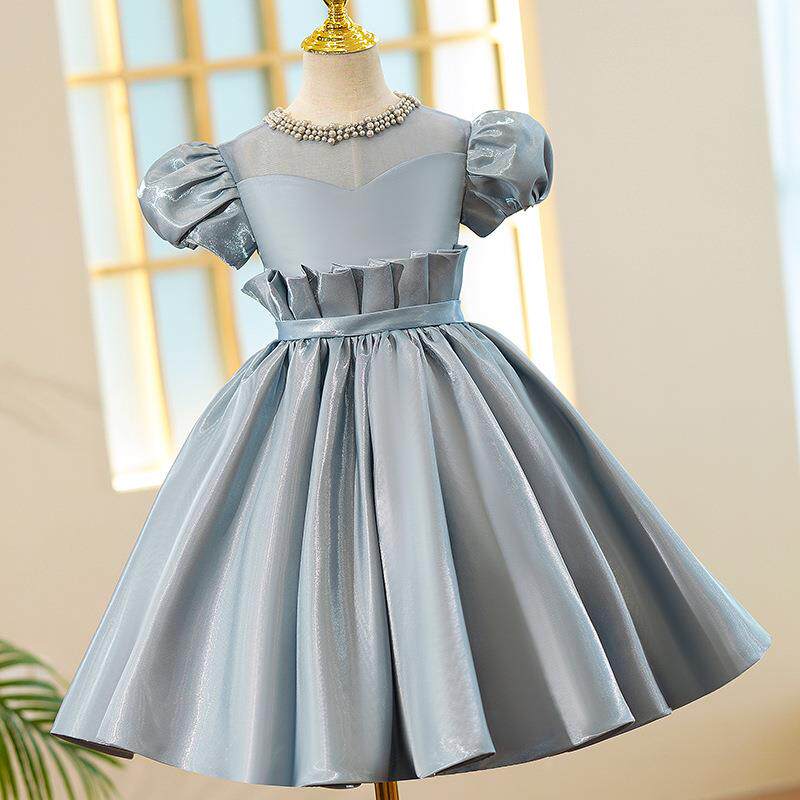 儿童公主裙2027春季花童婚礼小女孩婚纱礼服主持人女童钢琴演出服