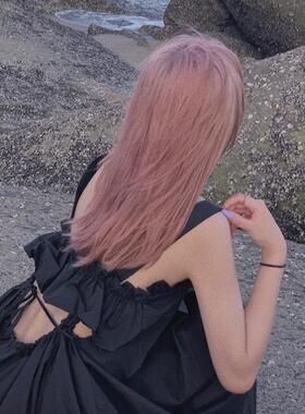 网红假发女中长发ita自然逼真修圆脸韩国少女薄藤粉色假礼物