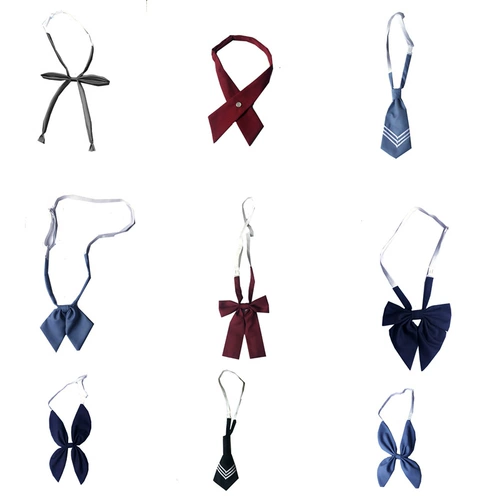 Цветная студенческая юбка в складку, японская галстук-бабочка