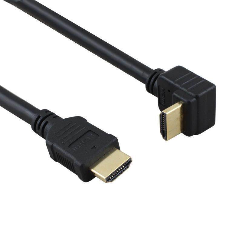 H型hdmi高清线2.0 90度弯头电脑连电视视频线