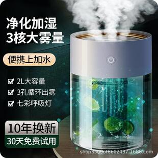 家用卧室加湿器大容量大雾量USB办公桌面便携式 车载雾化