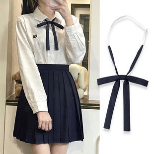 免打色jk小领结领绳女学院风酒红色长柄衬衫领带配饰水手服飘带