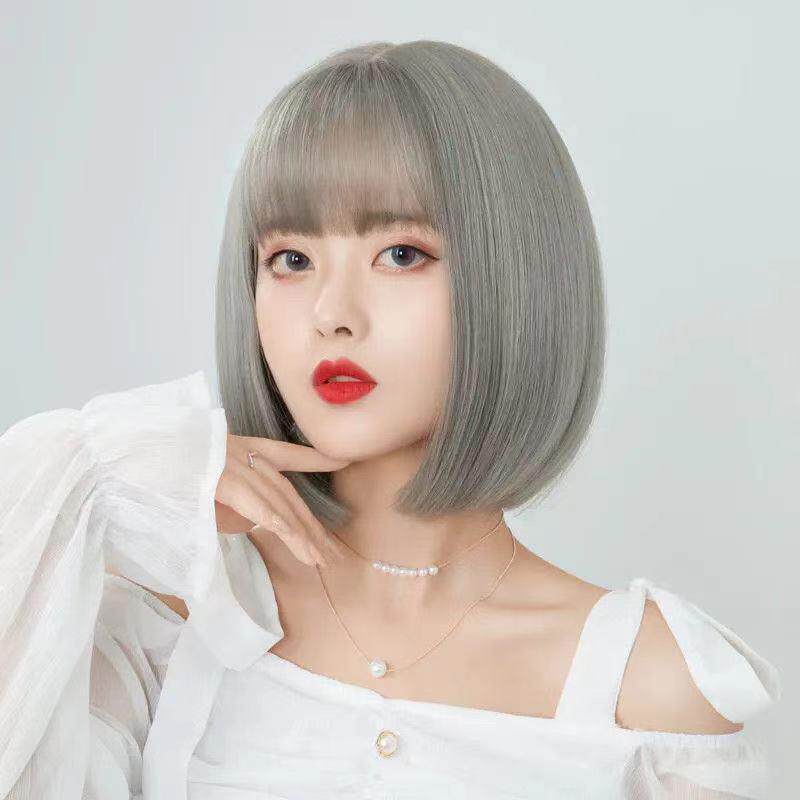 假发女波波头短发造型自然圆脸修脸仿真发丝假发全头套礼物