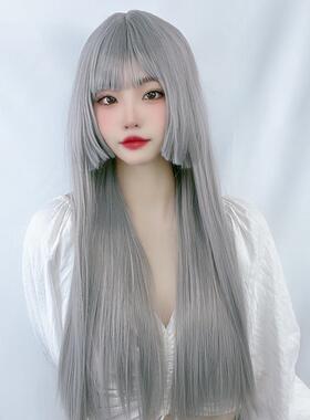 假发女长发自然圆脸空气刘海jk公主切长直发日系ita姬发假发礼物