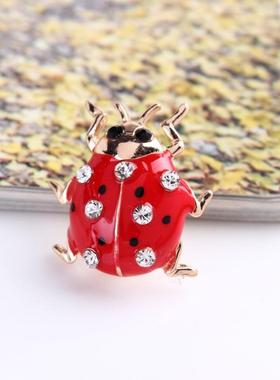 新款七星瓢虫胸针高级合金动物胸花滴油多功能送礼别针衣服装饰