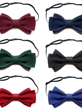 男士蝴蝶结领结简约大气绅士领花正装白色衬衫领带潮大量现货