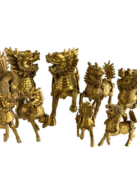 铜器摆件钻石麒麟火麒麟工艺品麒麟定制