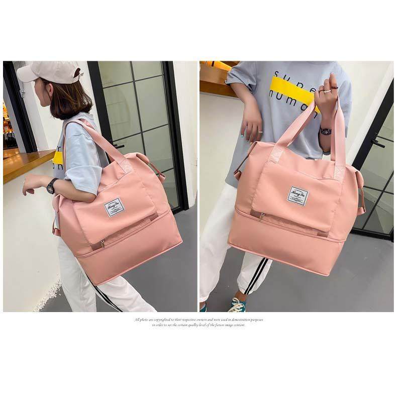 新款旅行包女轻便大容量出行行李袋健身包折叠健身待产收纳包