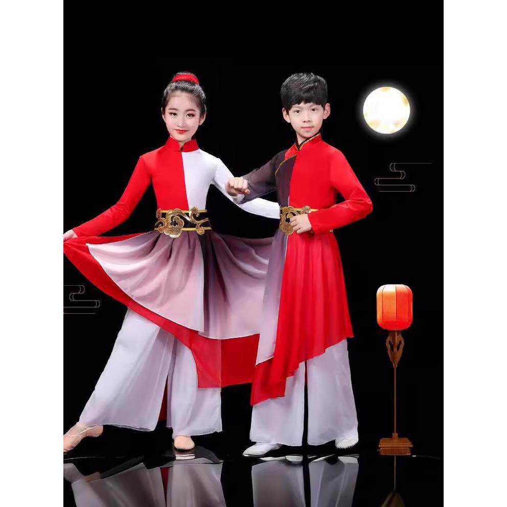 新款少年志演出服中国好少年舞蹈服男女儿童群舞书简舞扇子舞服装
