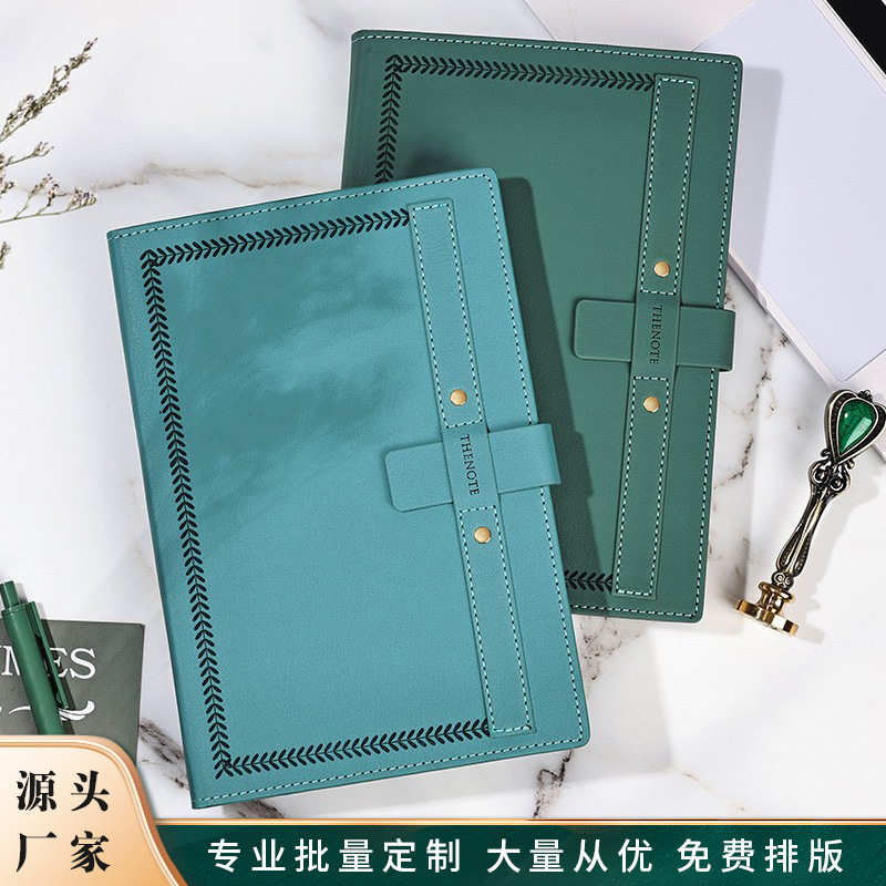 商务记事本笔记本a5高颜值工作记录本磁铁搭扣本子印字LOGO