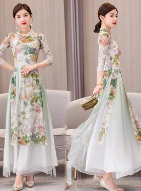 9620春夏季古典舞旗袍舞蹈服纱衣身韵服中国舞民族舞练功服演出服