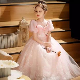 女童礼服2027春季 主持人走秀钢琴演出服小女孩生日宴会公主裙 新款