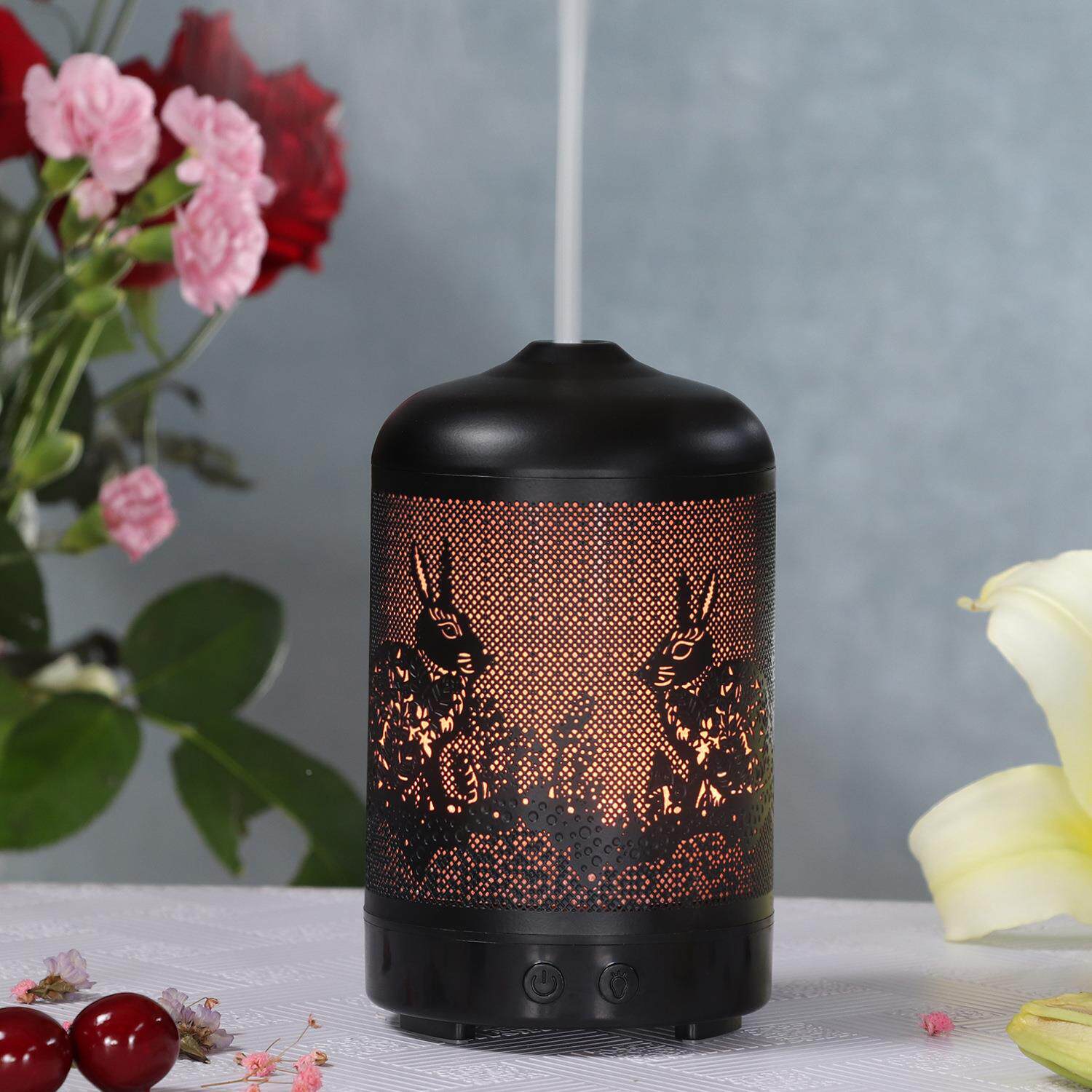 铁艺透光加湿器 创意精油扩散香薰仪扩香精油五金香薰机礼物