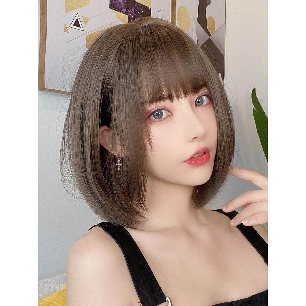 公主李假发女短发网红波波头气质内扣韩式少女短直发头套发套