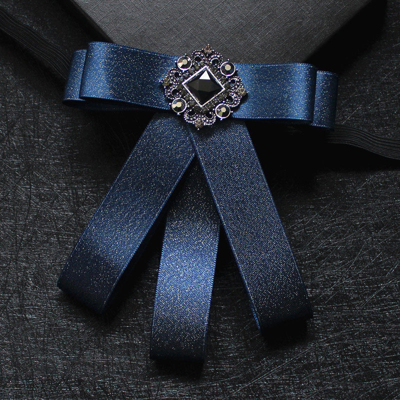 韩版多层领花新郎伴郎西装礼服领结女生制服钻石领花英伦正装领结