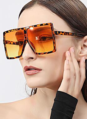 2025欧美ins大框潮流男墨镜方框金属铰链17059太阳镜女