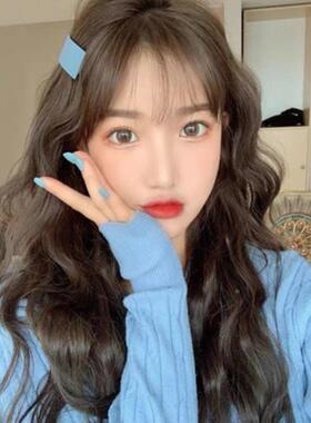 日系假发女长发ita网红修脸长卷发玉米烫羊毛卷逼真气质全头礼物