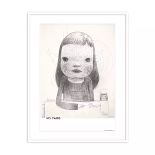 官方限定奈良美智小女孩海报 治愈系客厅卧室装饰画