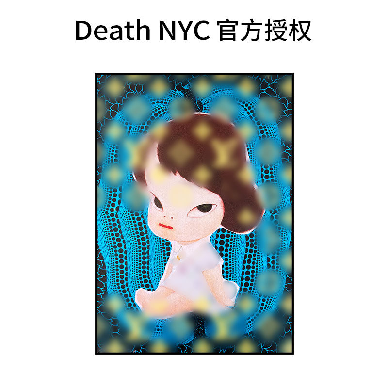 Death NYC签名限量版画奈良美智装饰画波点南瓜客厅玄关挂画