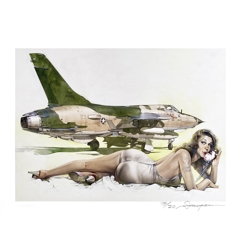 空山基限量版画亲签正品电话女郎