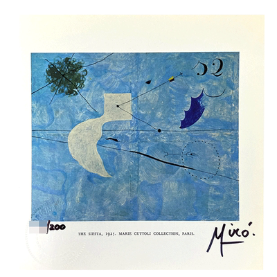 米罗亲签限量版画TheSiesta