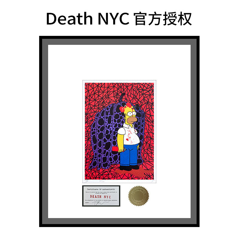【限1版】Death NYC官方授权限量亲签版画辛普森装饰画草间弥生