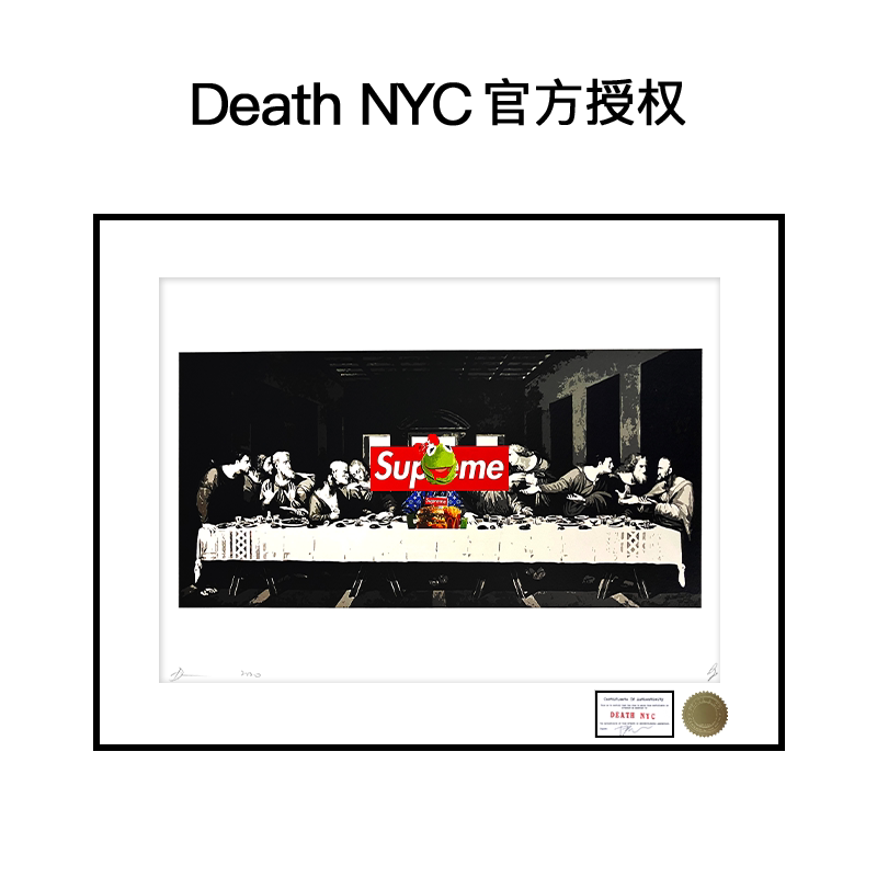 Death NYC限量版画最后的晚餐潮流装饰画 轻奢简约客厅挂画