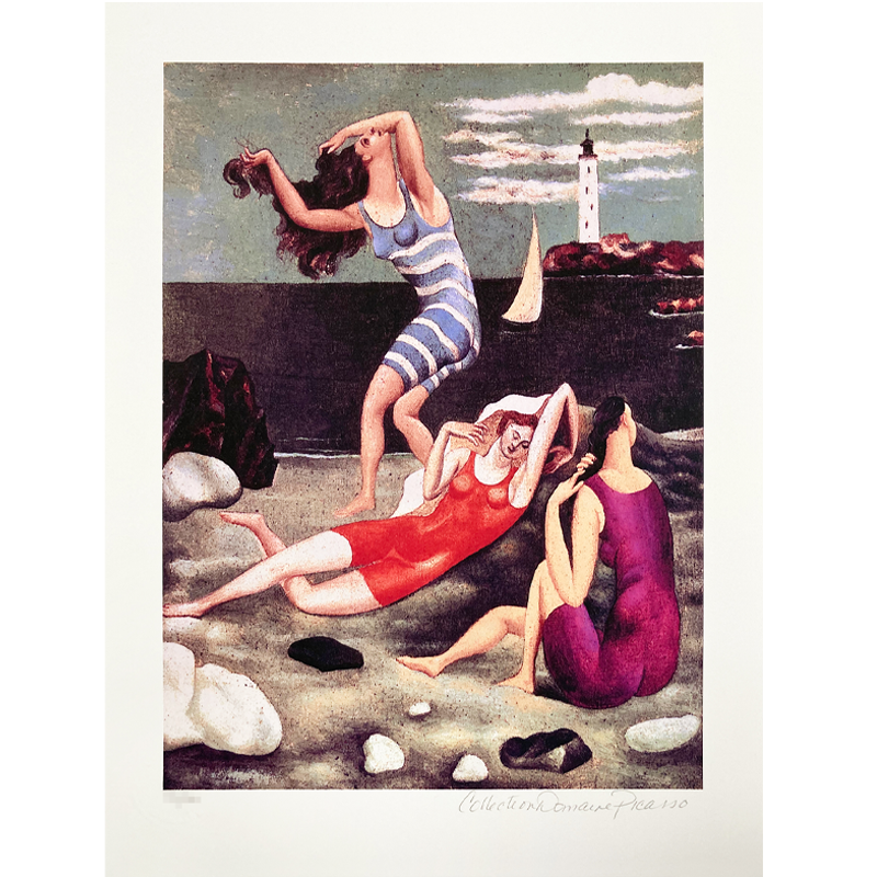 限量500版 毕加索沐浴者版画附官方画廊证书 收藏品正品保真