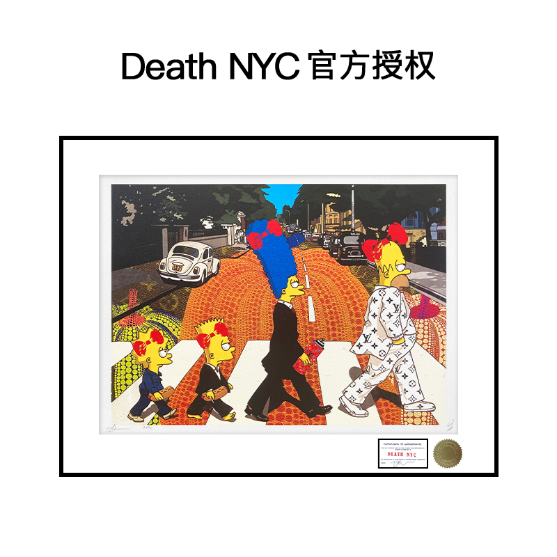 Death NYC官方授权辛普森 限量亲签潮流版画  正品保真装饰画